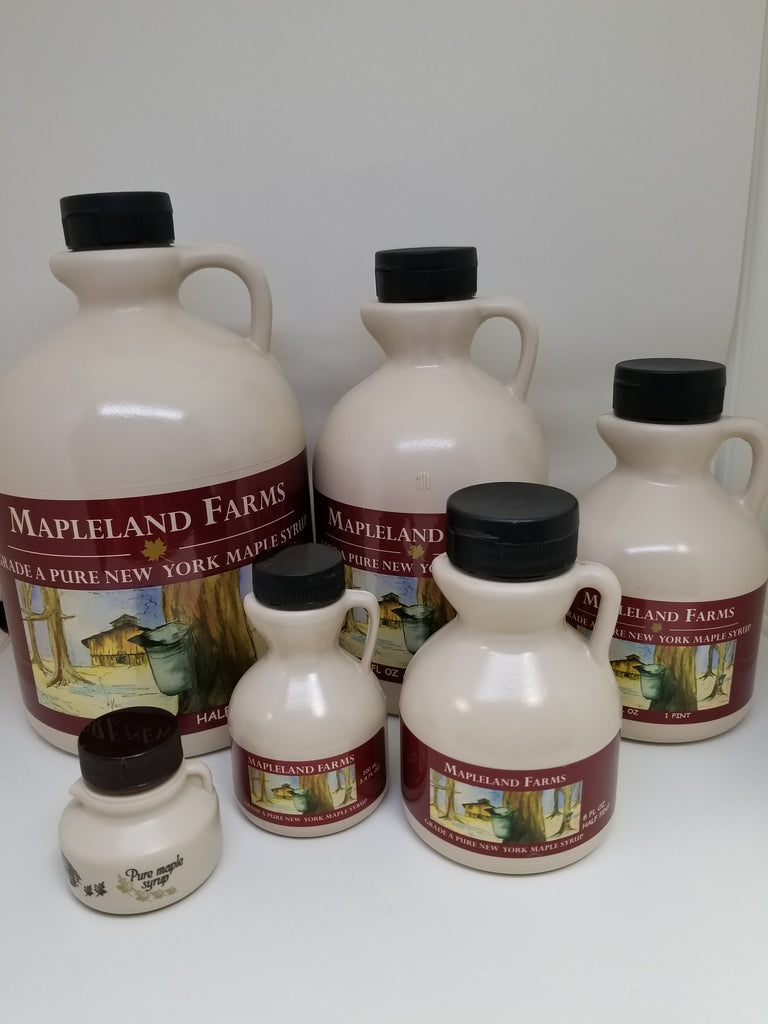 Mapleland Farm Maple Syrup Sizes Available
